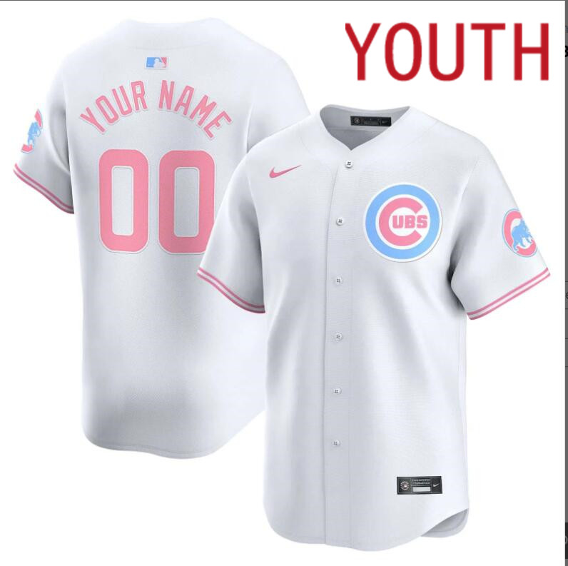 Youth Chicago Cubs Custom white 2024 Nike MLB jersey